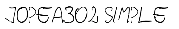 Jopea302 Simple font preview